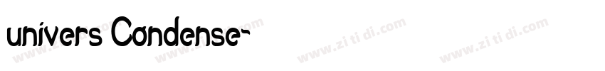 univers Condense字体转换